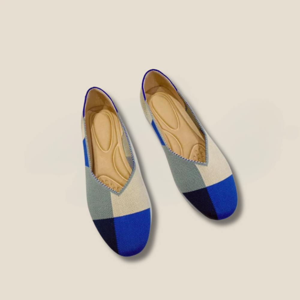 Elara - Circular Toe Knit Flats