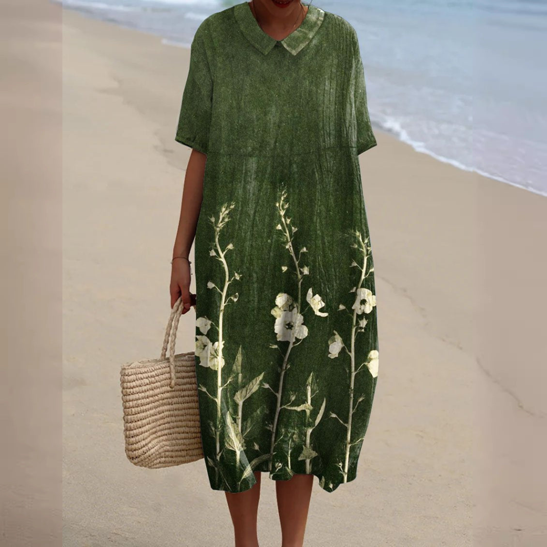 Lila - Vintage Boho Midi Dress