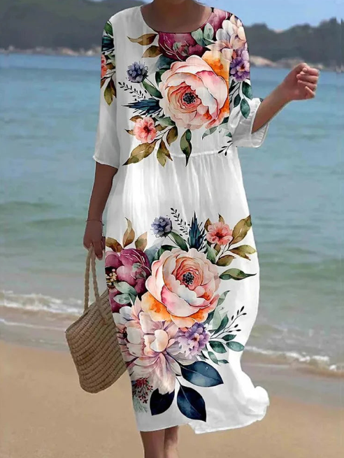 Elena™ Elegant Floral Dress