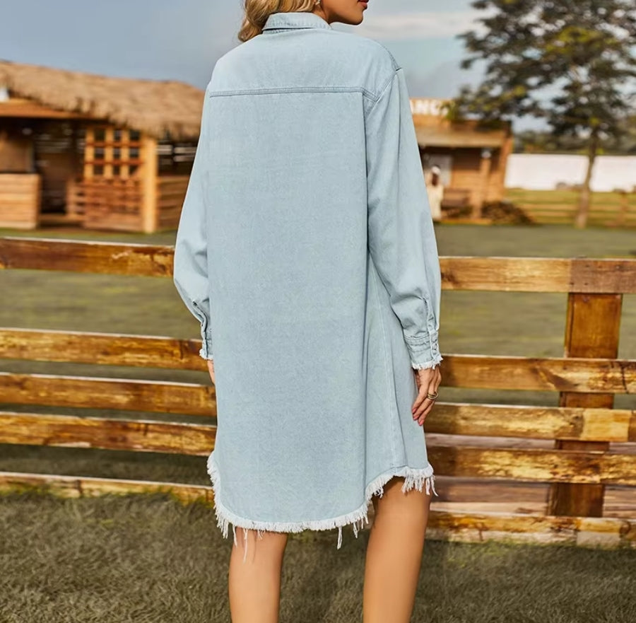 Celeste – Button-Up Denim Dress
