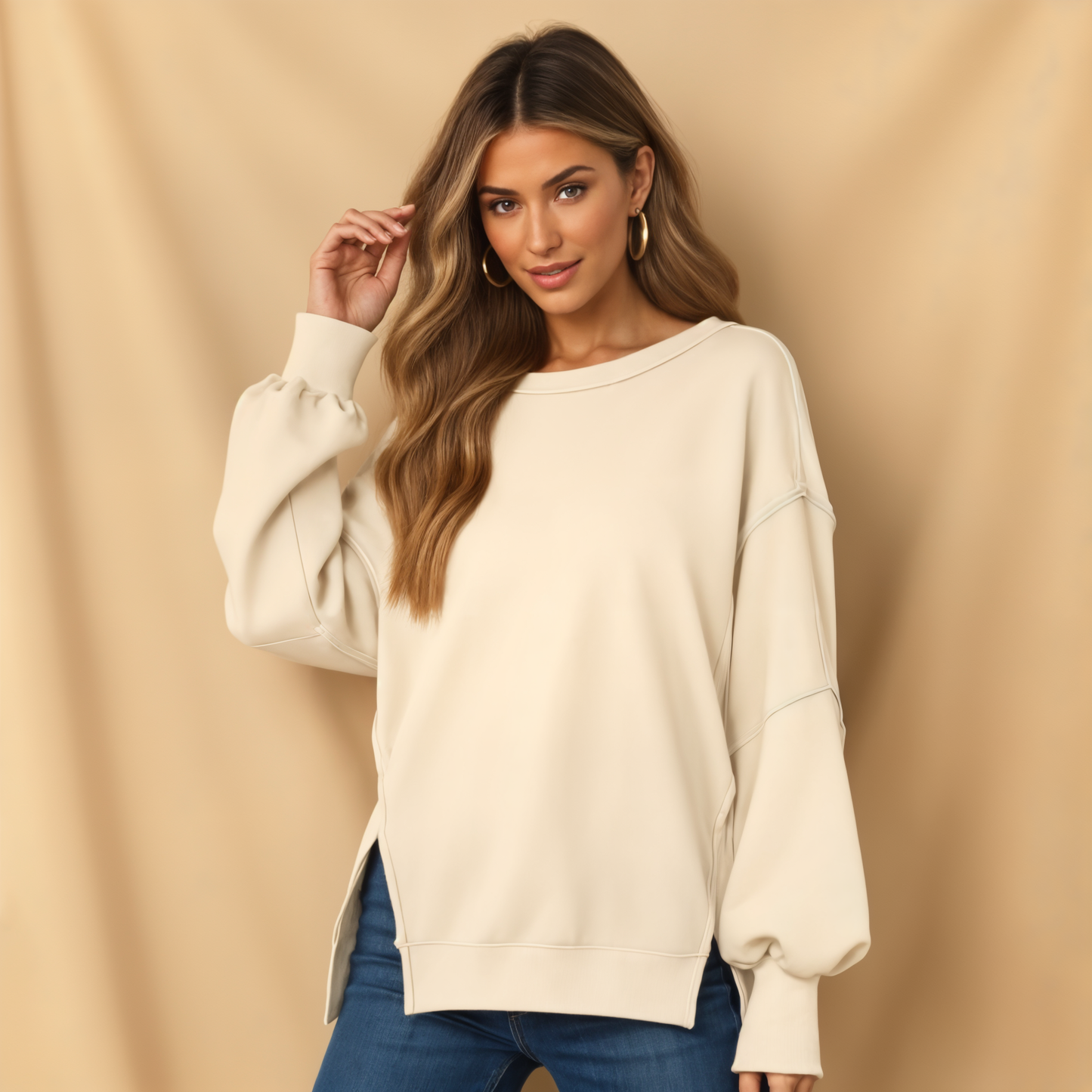 Serena™ – Chic Oversized Sweatshirt