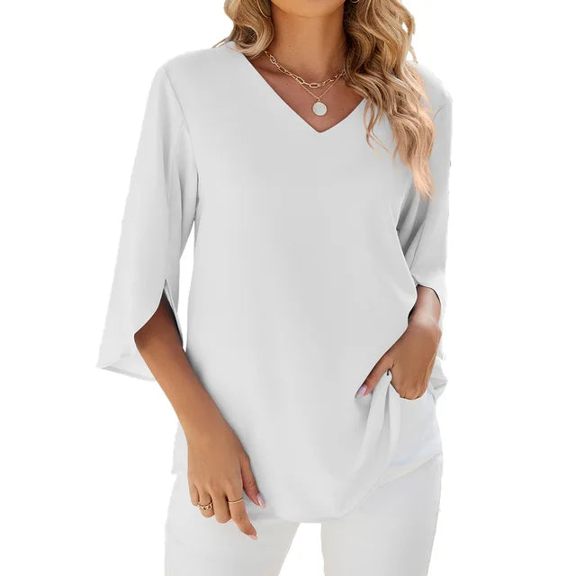 Mila | Premium V-Neck Blouse