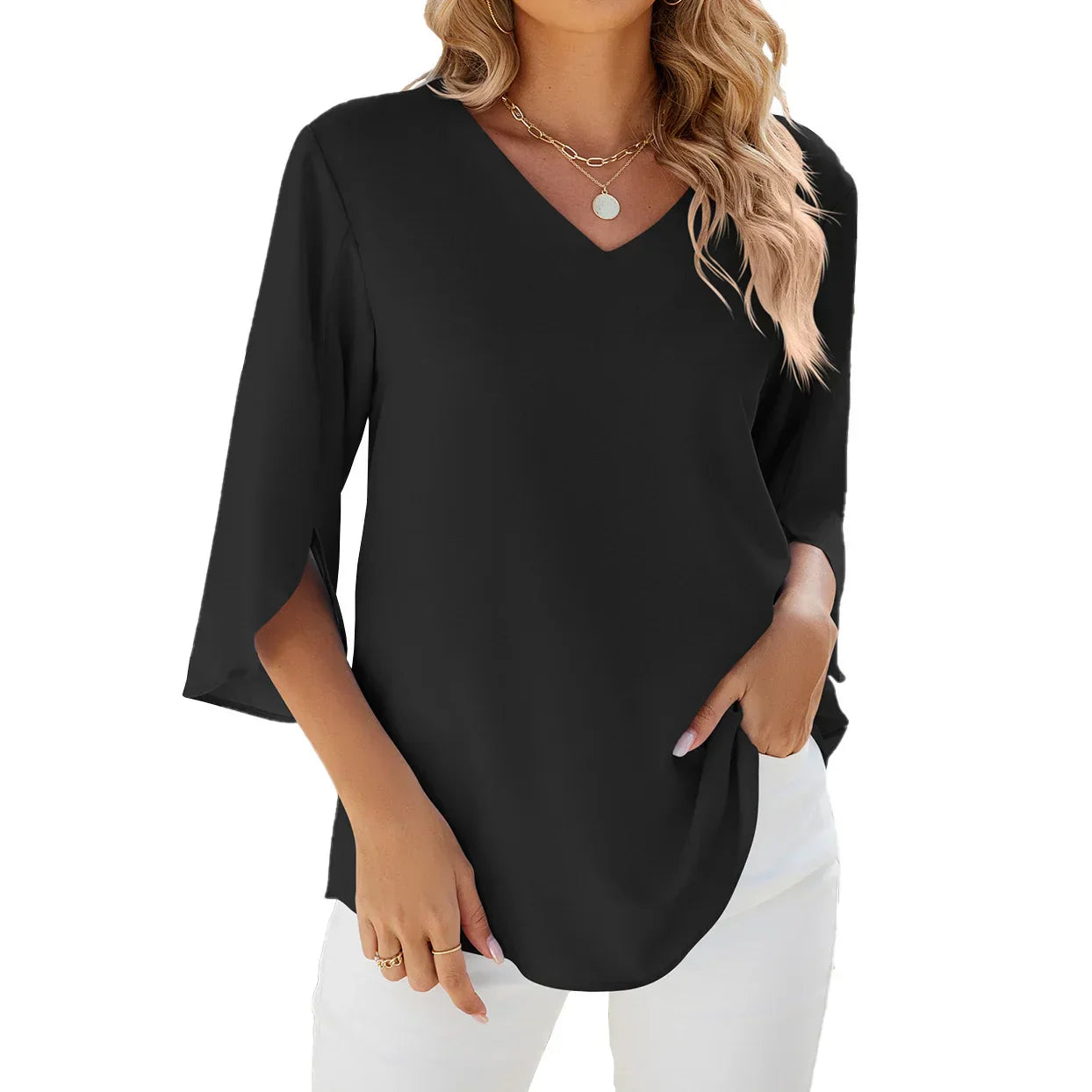 Mila | Premium V-Neck Blouse
