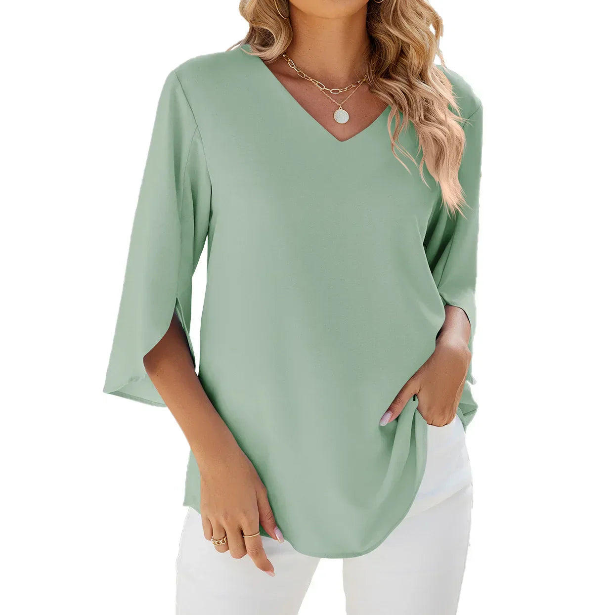Mila | Premium V-Neck Blouse