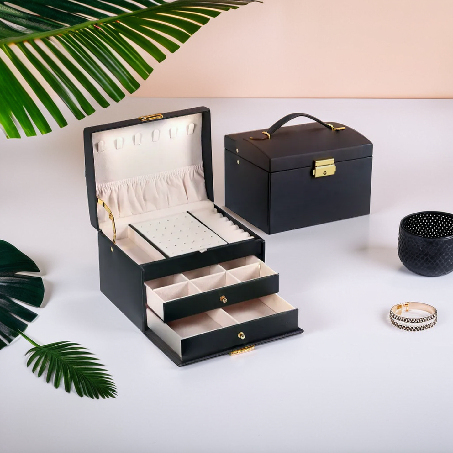 Emma Three-Layer Jewelry Box