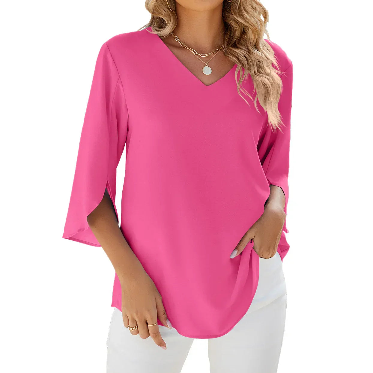 Mila | Premium V-Neck Blouse