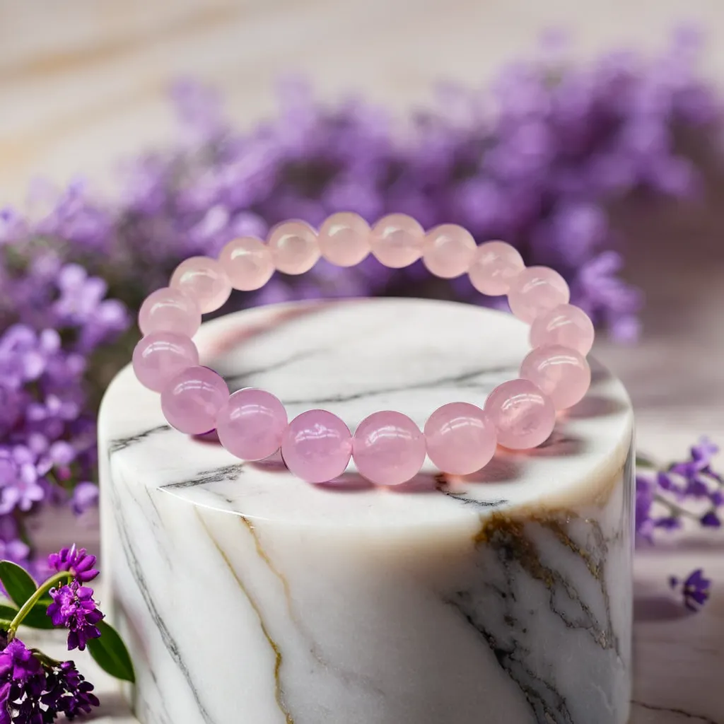 Heart Harmony Rose Quartz Bracelet