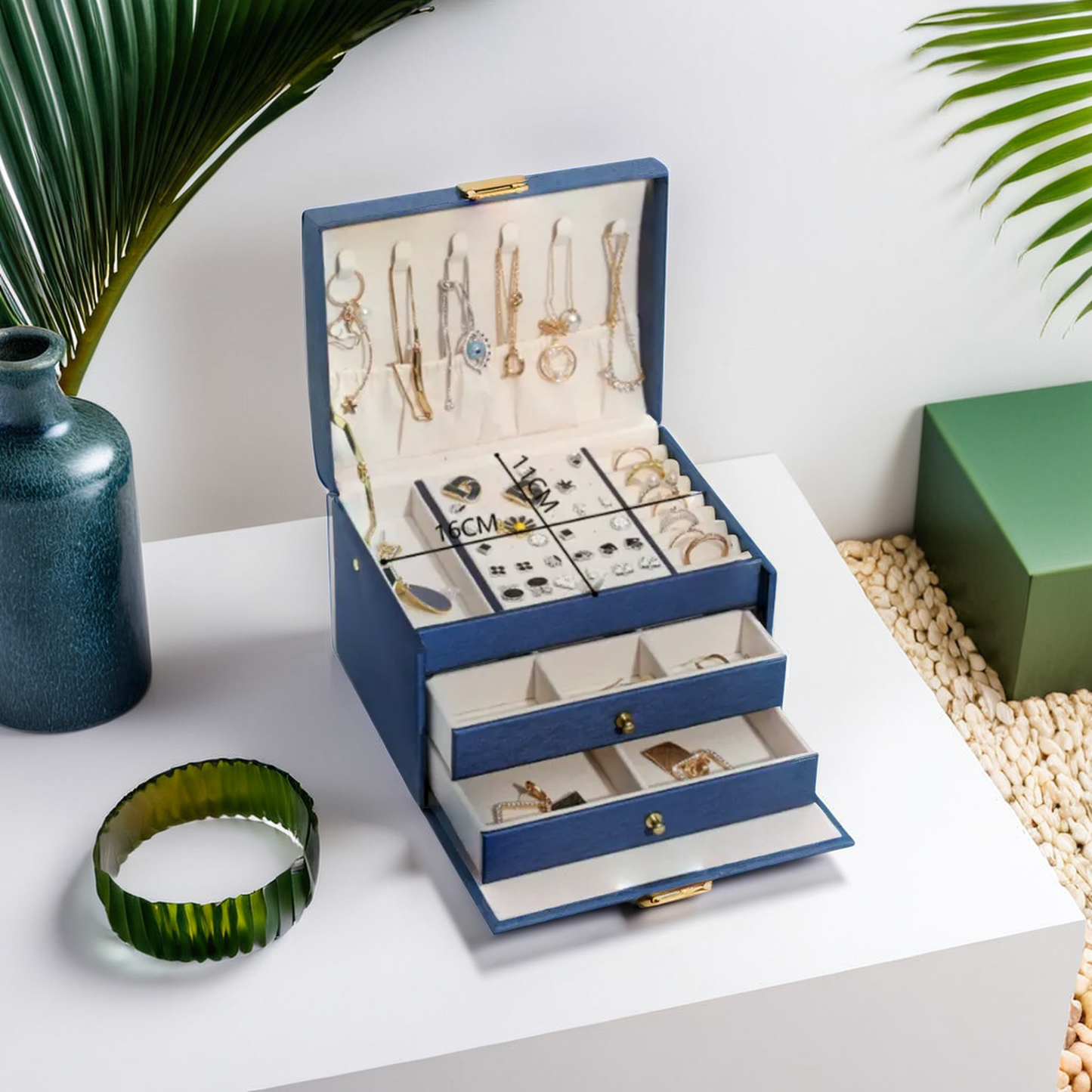Emma Three-Layer Jewelry Box