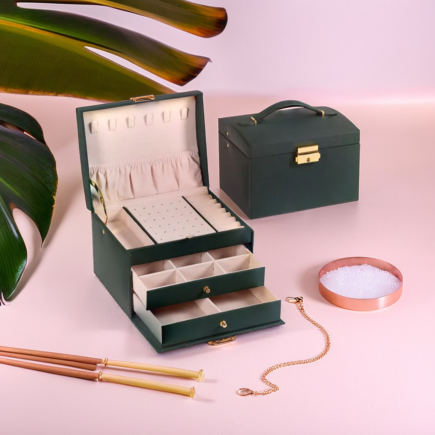Emma Three-Layer Jewelry Box