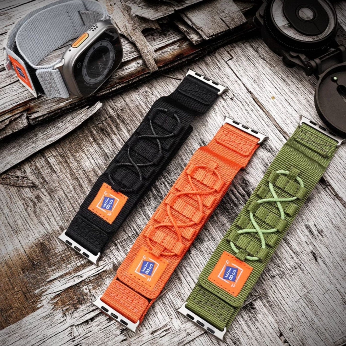 Outdoor Tactical Nylon Strap for Apple Watch