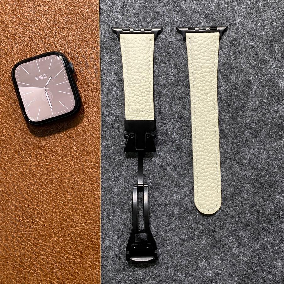 Magnetic Buckle Leather Strap For Apple Watch