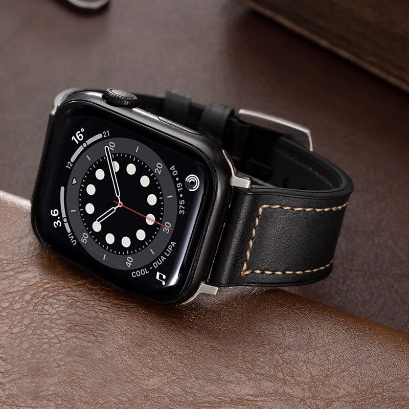 Leather Silicone Apple Watch Band