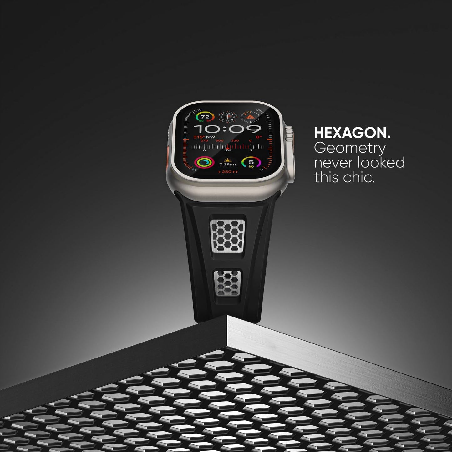 Grid Rugged Silicone Sport Band For Apple Watch