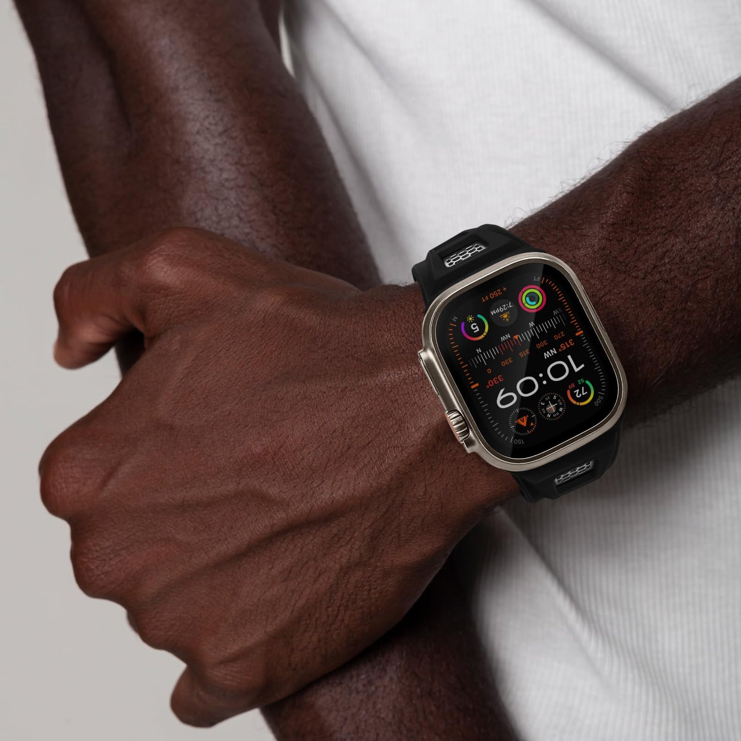 Grid Rugged Silicone Sport Band For Apple Watch