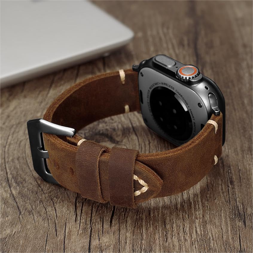 Vintage Leather Band For Apple Watch