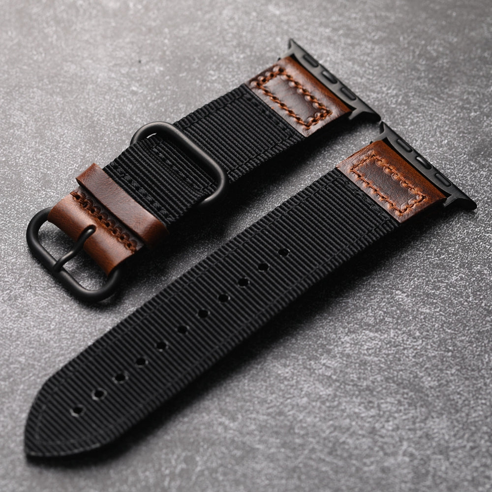 Handmade Nylon Leather Band For Apple Watch