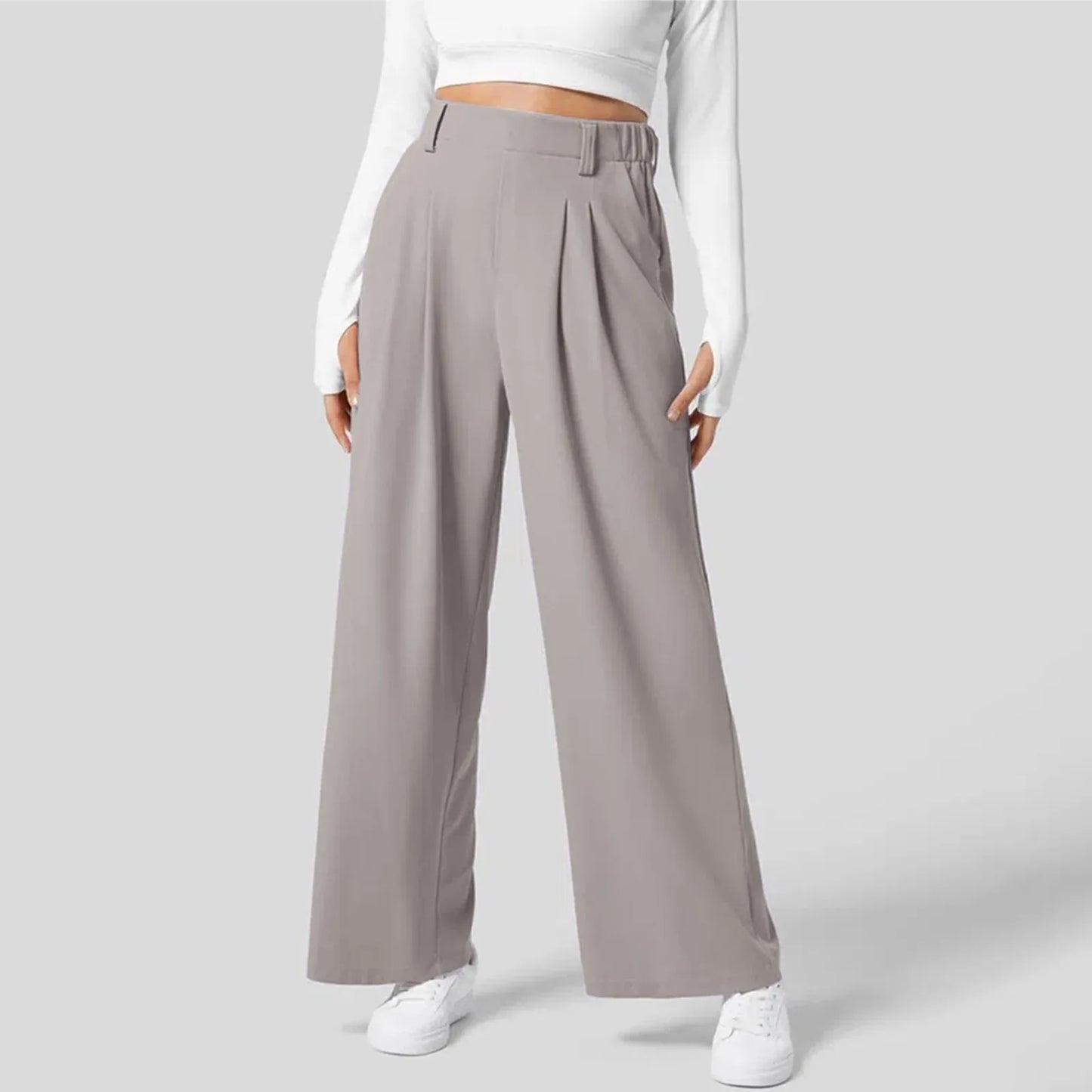 Serena Fit™ High Waist Pocket Waffle Casual-Work Pants