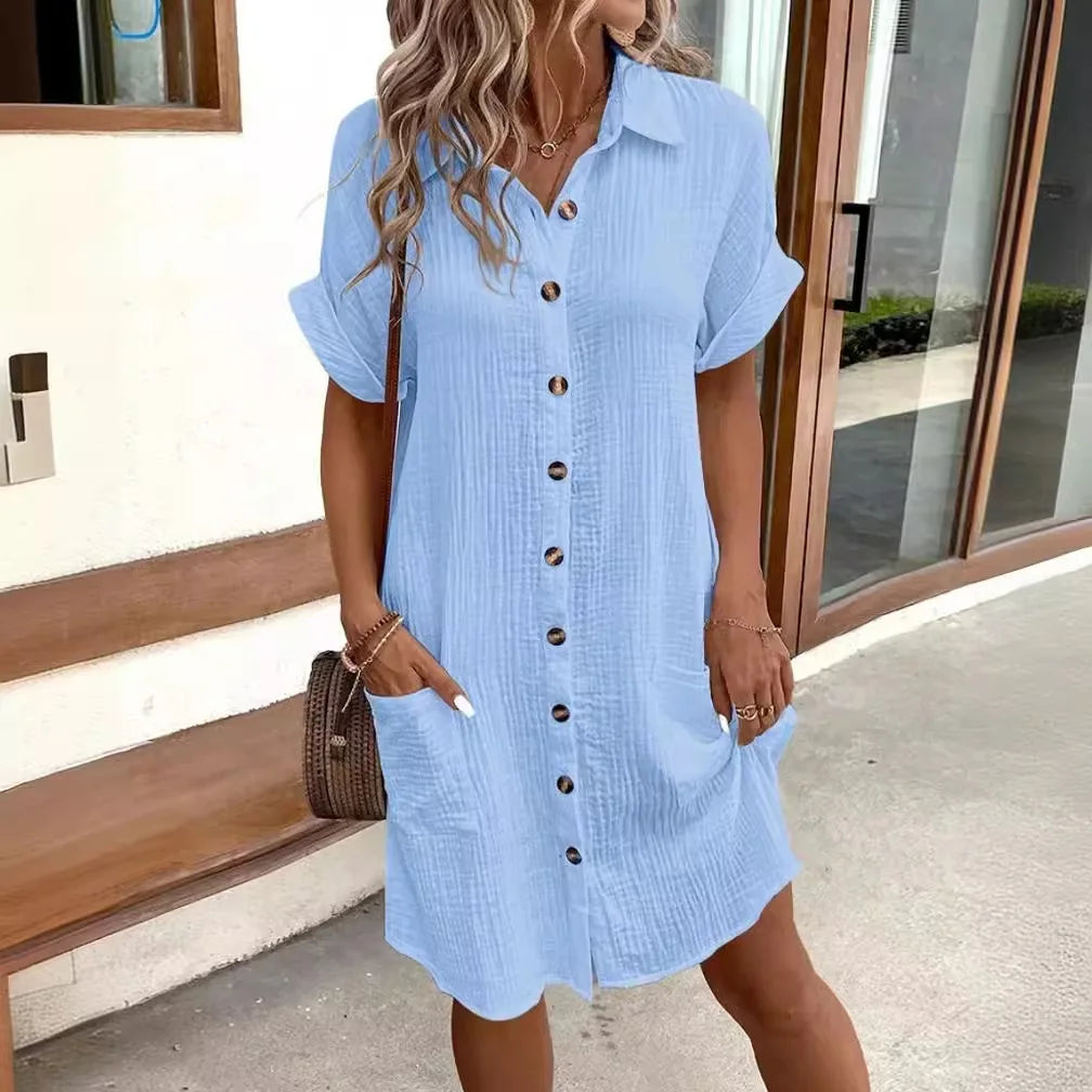 Stella - Breezy Button-Up Dress