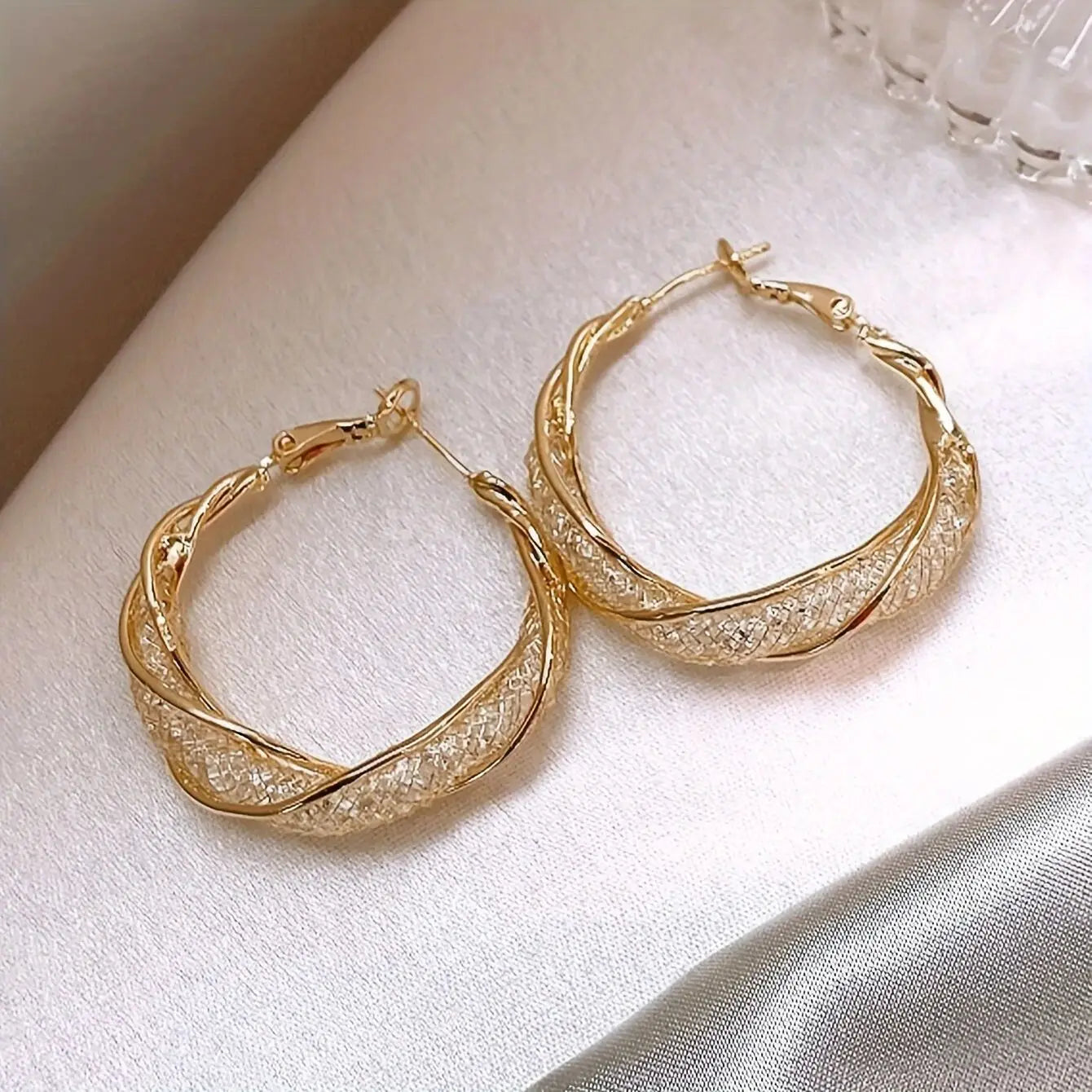 Vintage Gold Rhinestone Earrings