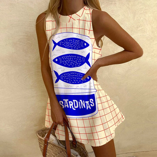 Maris - Sardine Print Dress