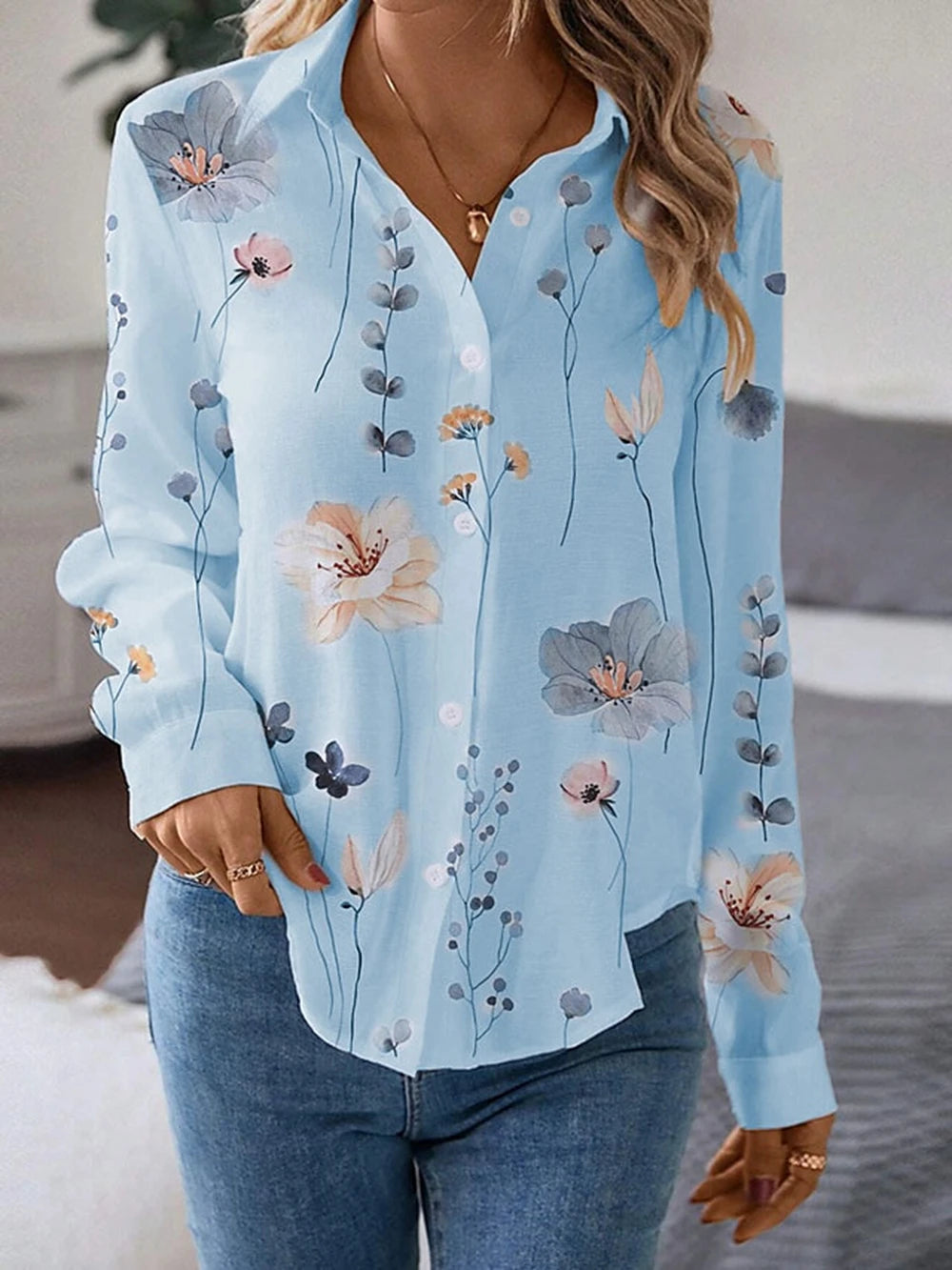 Florielle - Bloom Print Button-Up Blouse