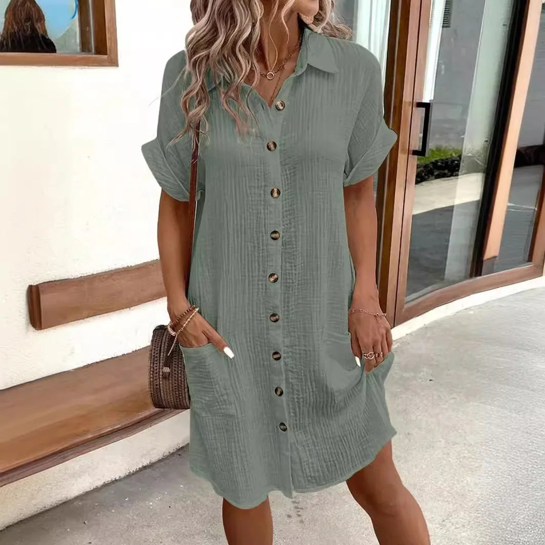 Stella - Breezy Button-Up Dress