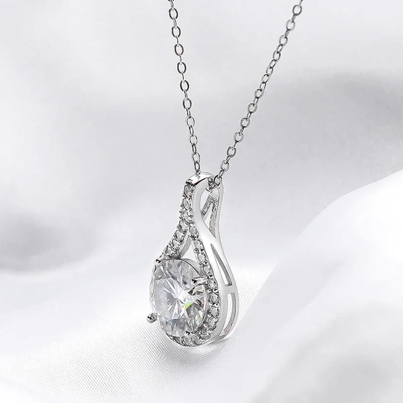 Radiant Waterdrop Pendant Necklace