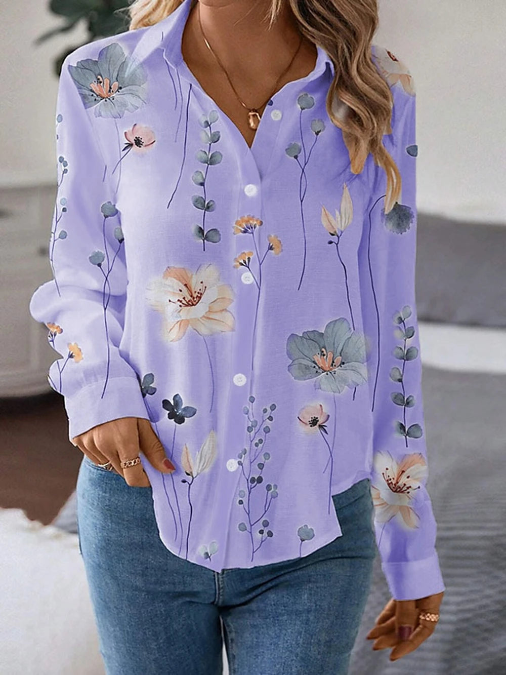 Florielle - Bloom Print Button-Up Blouse