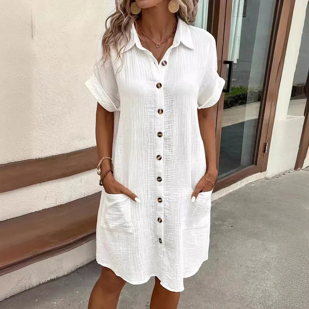 Stella - Breezy Button-Up Dress