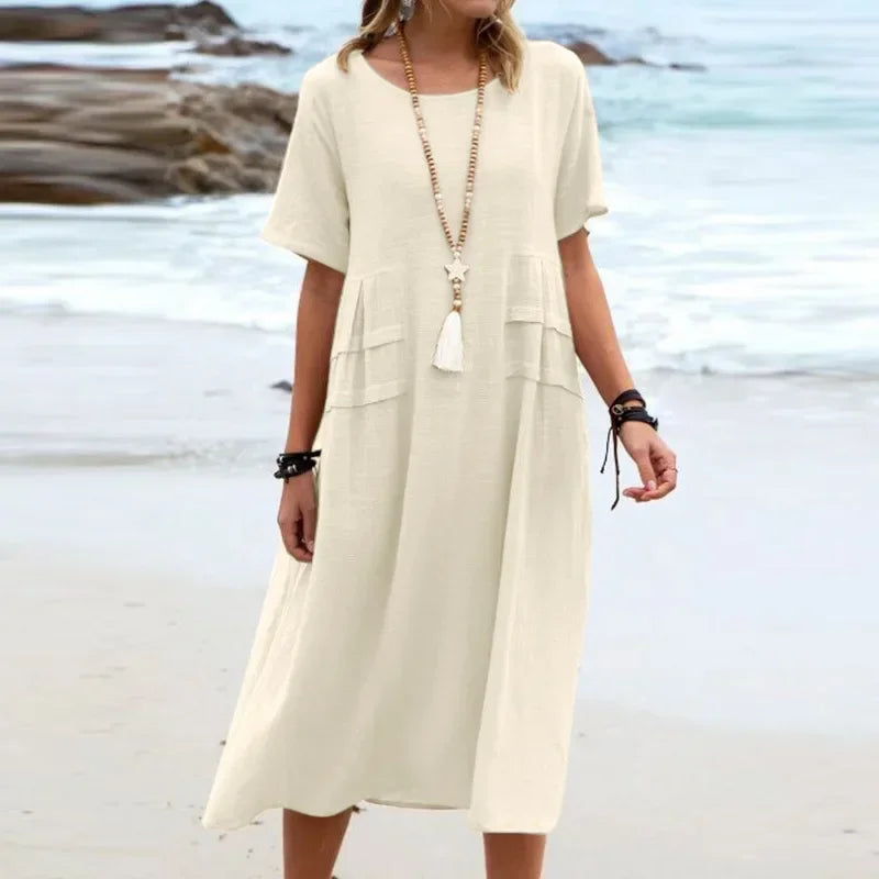 Luna - Cotton Linen Summer Dress