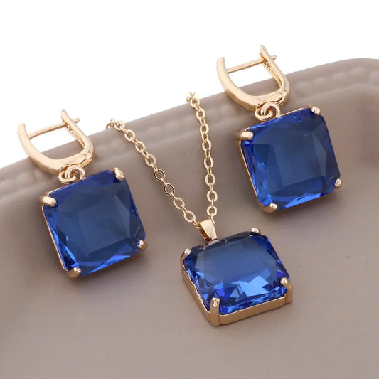 Luxe Square Dangle Earrings Set