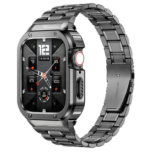 Stainless Steel Band With Case For Apple Watch