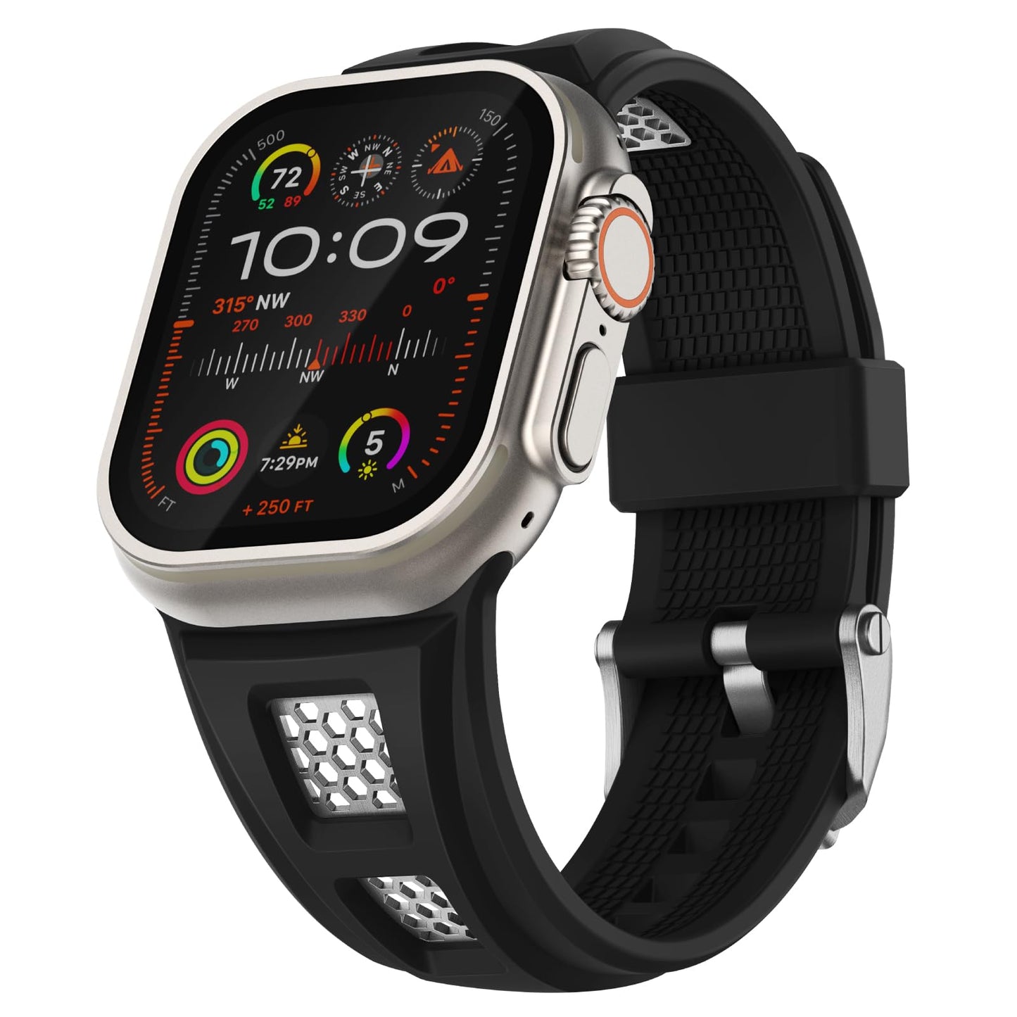 Grid Rugged Silicone Sport Band For Apple Watch