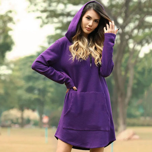 Veluna - Oversized Hoodie Dress