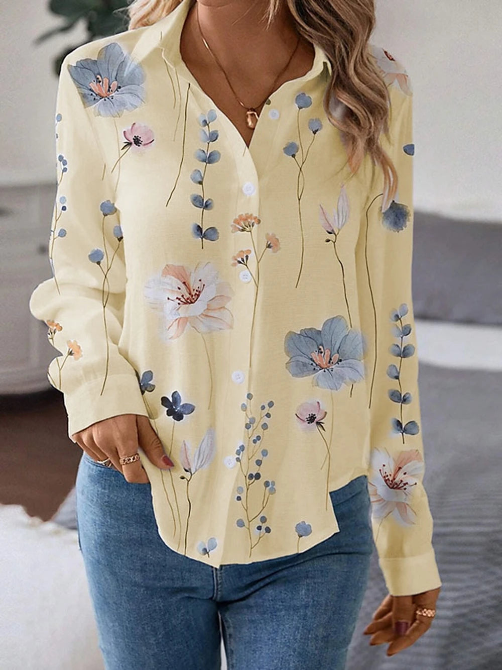 Florielle - Bloom Print Button-Up Blouse