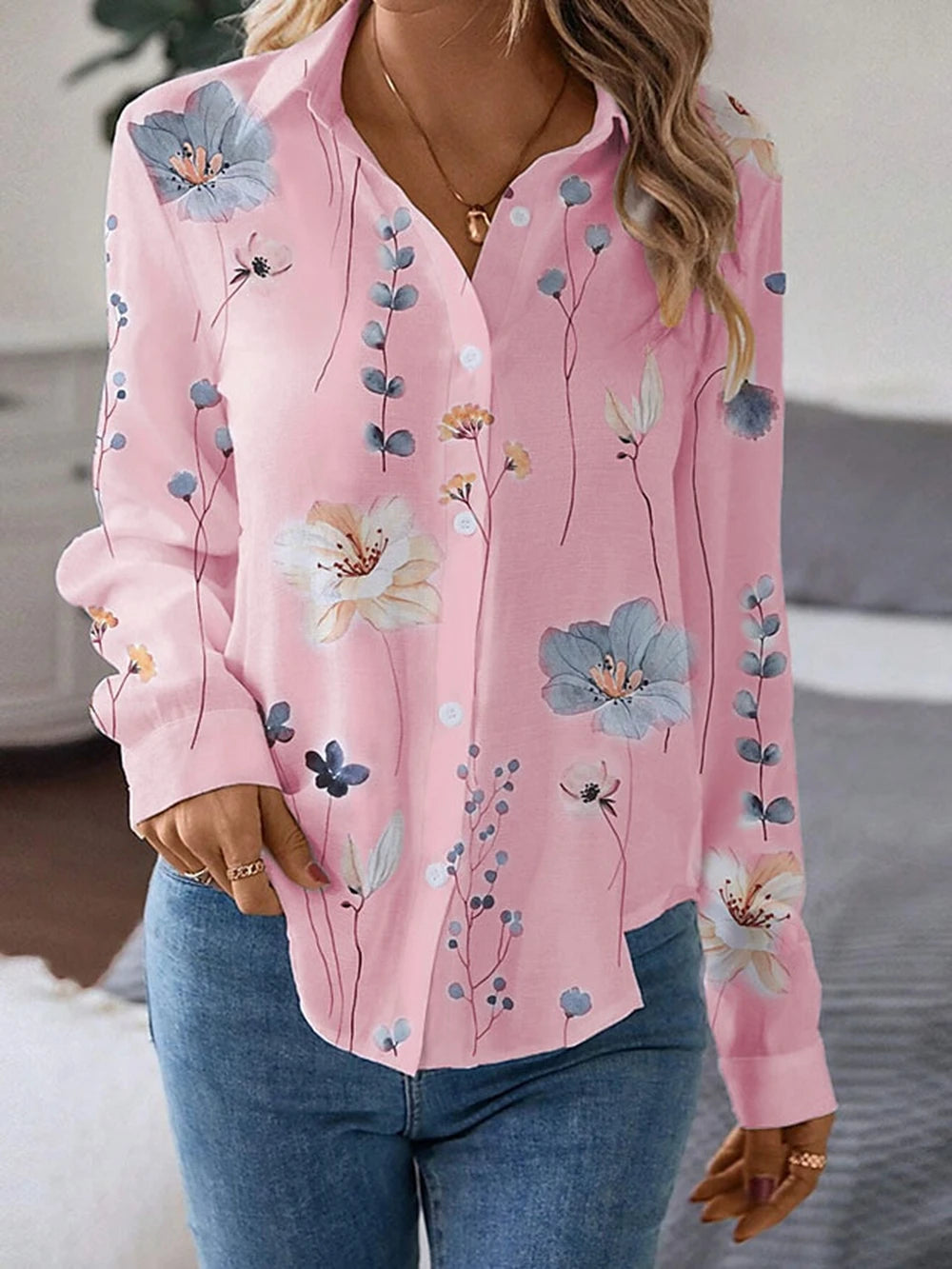 Florielle - Bloom Print Button-Up Blouse