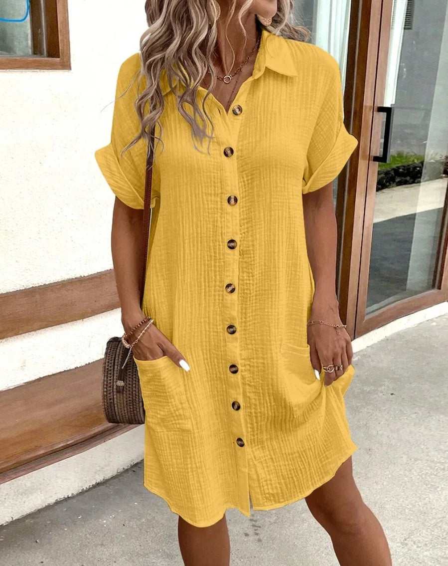 Stella - Breezy Button-Up Dress