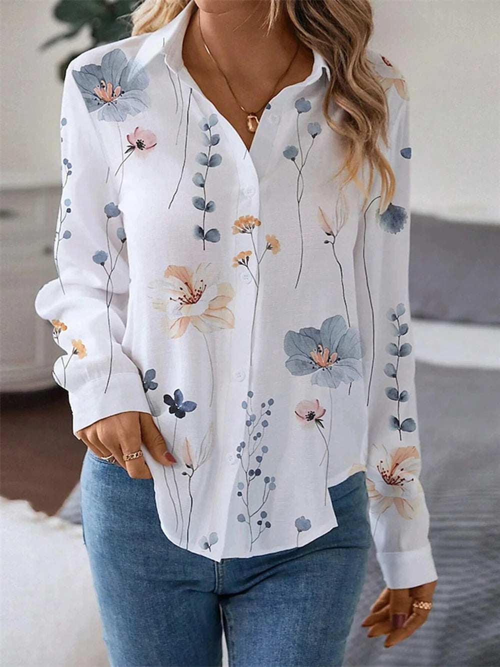 Florielle - Bloom Print Button-Up Blouse