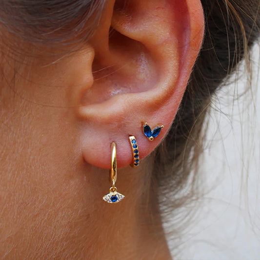 Zircon Eye 3-Piece Earrings Set