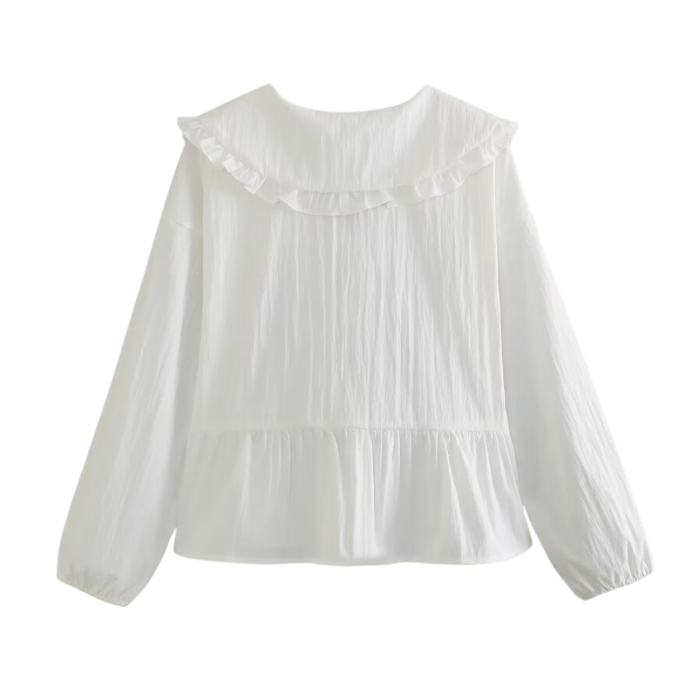 Emma – Ruffled Collar Blouse