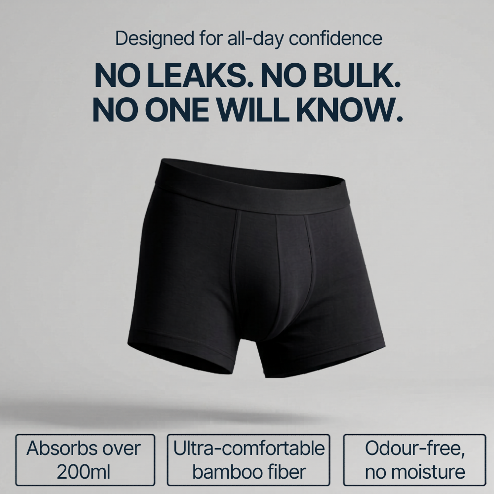 Men’s Ultra Absorbent Washable Incontinence Boxer